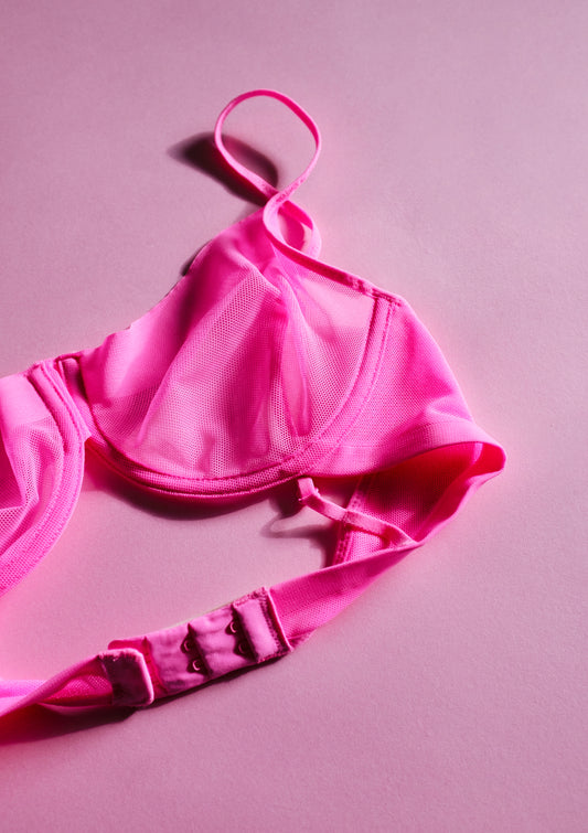 Pink bra / pop art style photo print