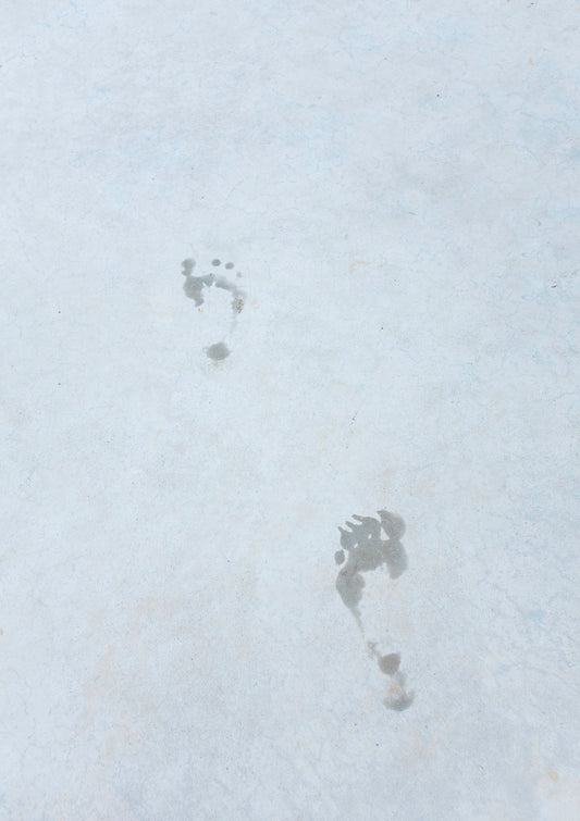 Peaceful footsteps / minimal style photo print
