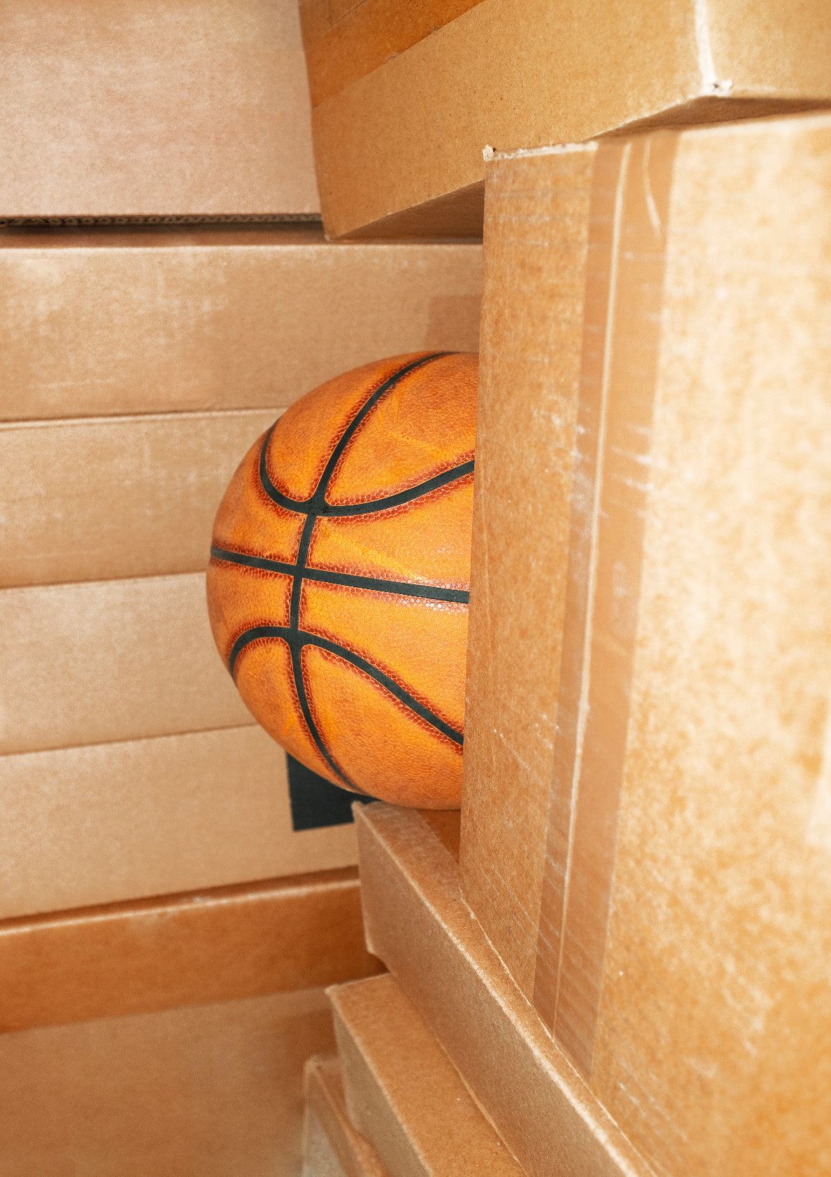Happy basketball / contemporary style photo print