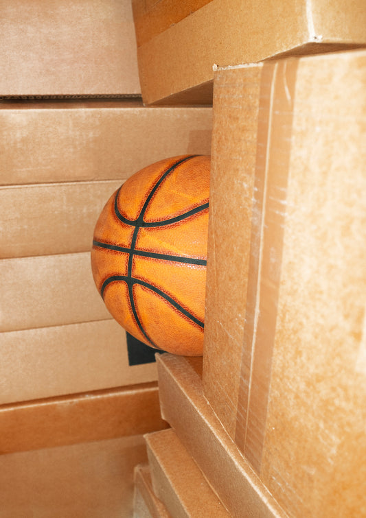 Happy basketball / contemporary style photo print