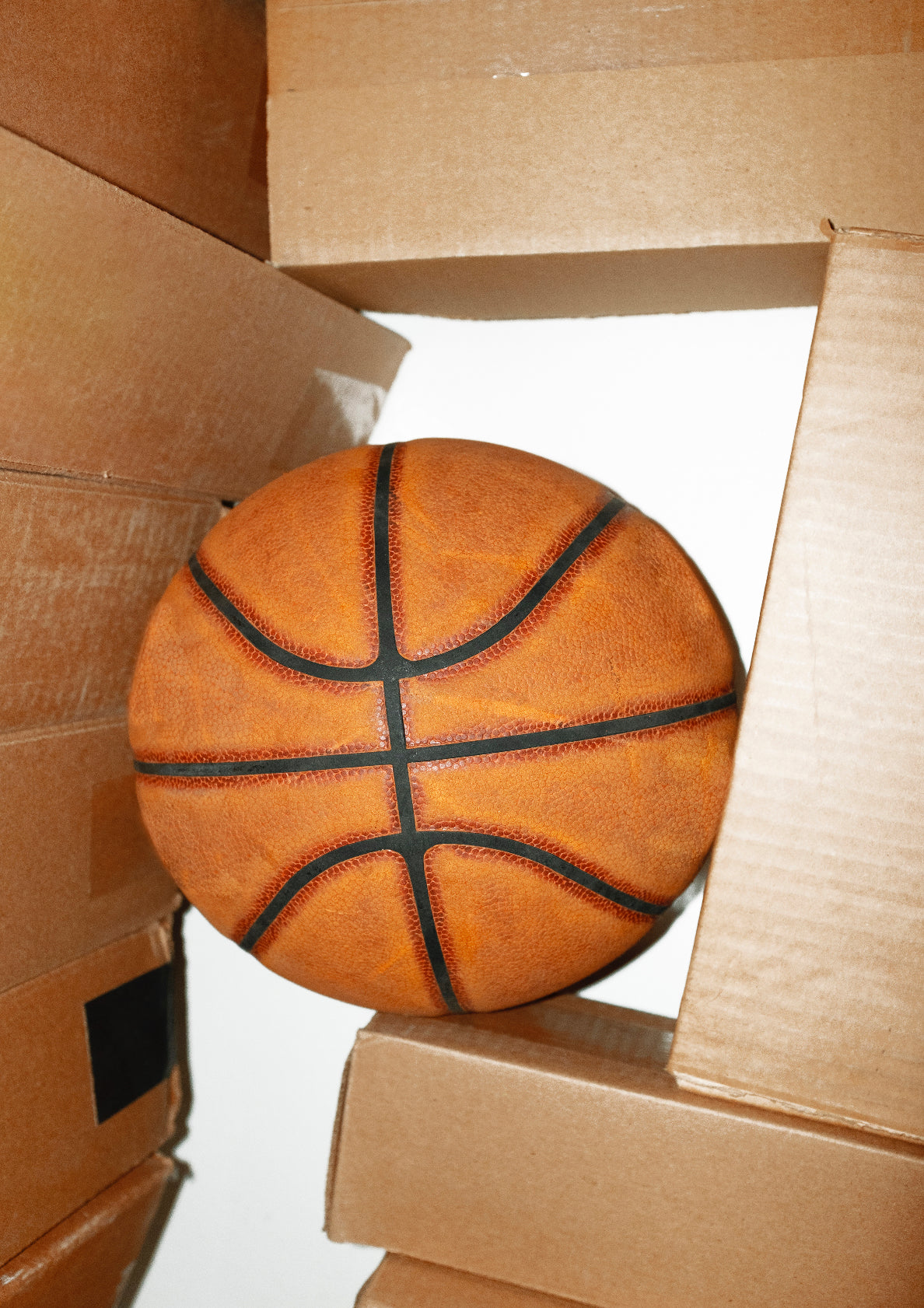 Happy basketball / contemporary style photo print