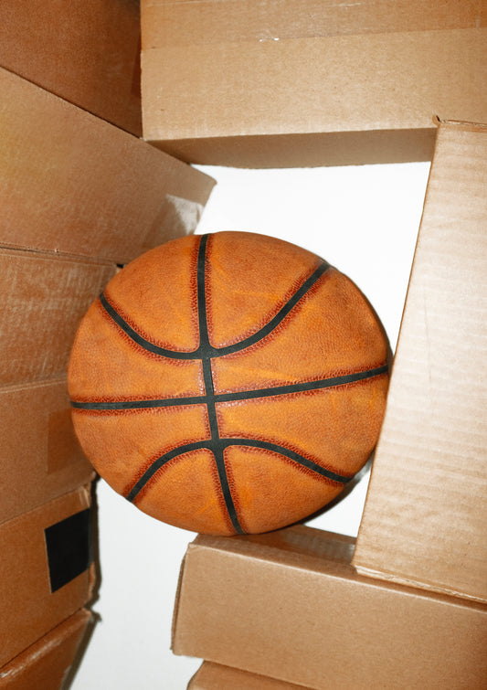 Happy basketball / contemporary style photo print