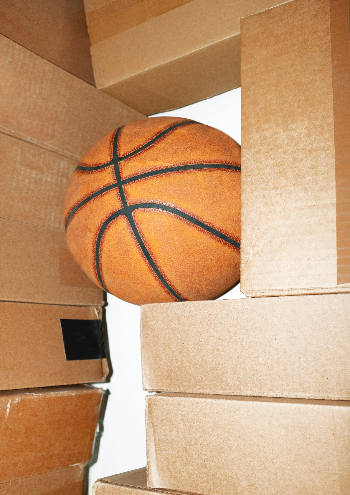 Happy basketball / contemporary style photo print