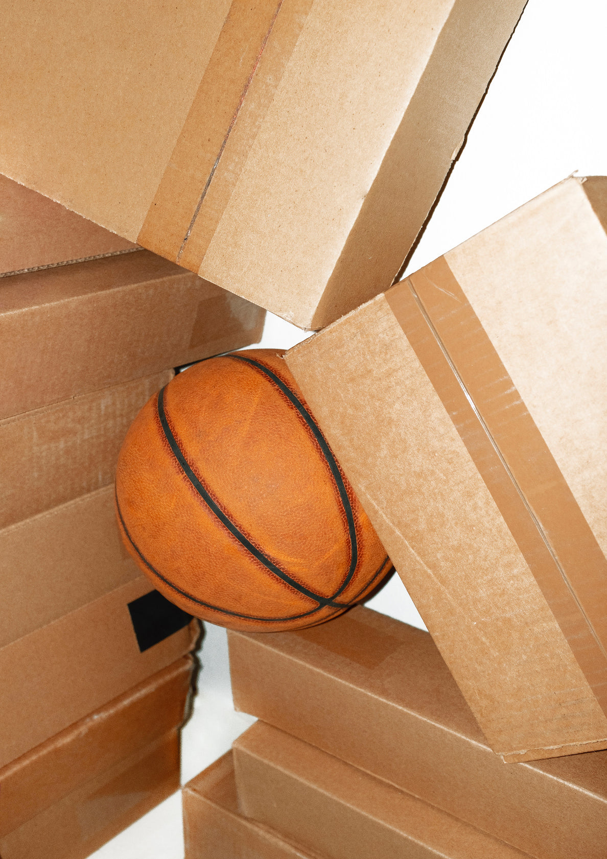 Happy basketball / contemporary style photo print