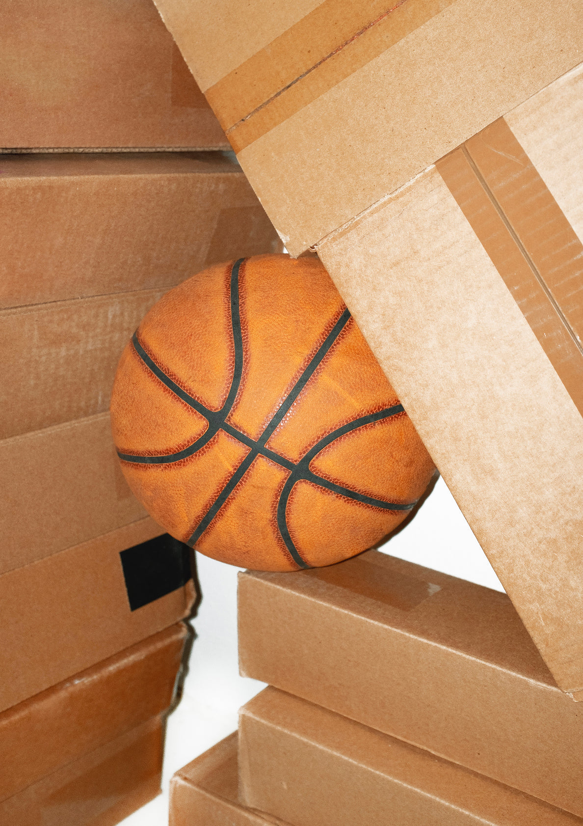 Happy basketball / contemporary style photo print