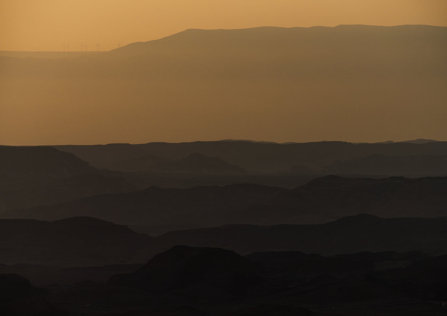 Sunrise over Ramon crater #2