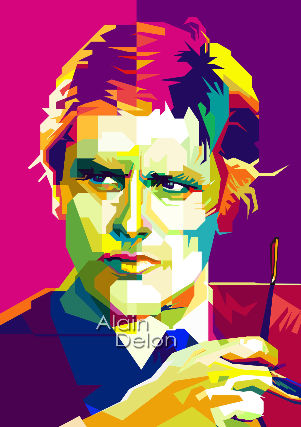 Alain Delon 70s Actor Pop WPAP Trending Now