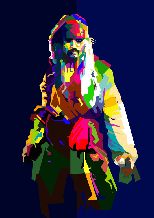 Captain Jack Sparrow Pop Art WPAP