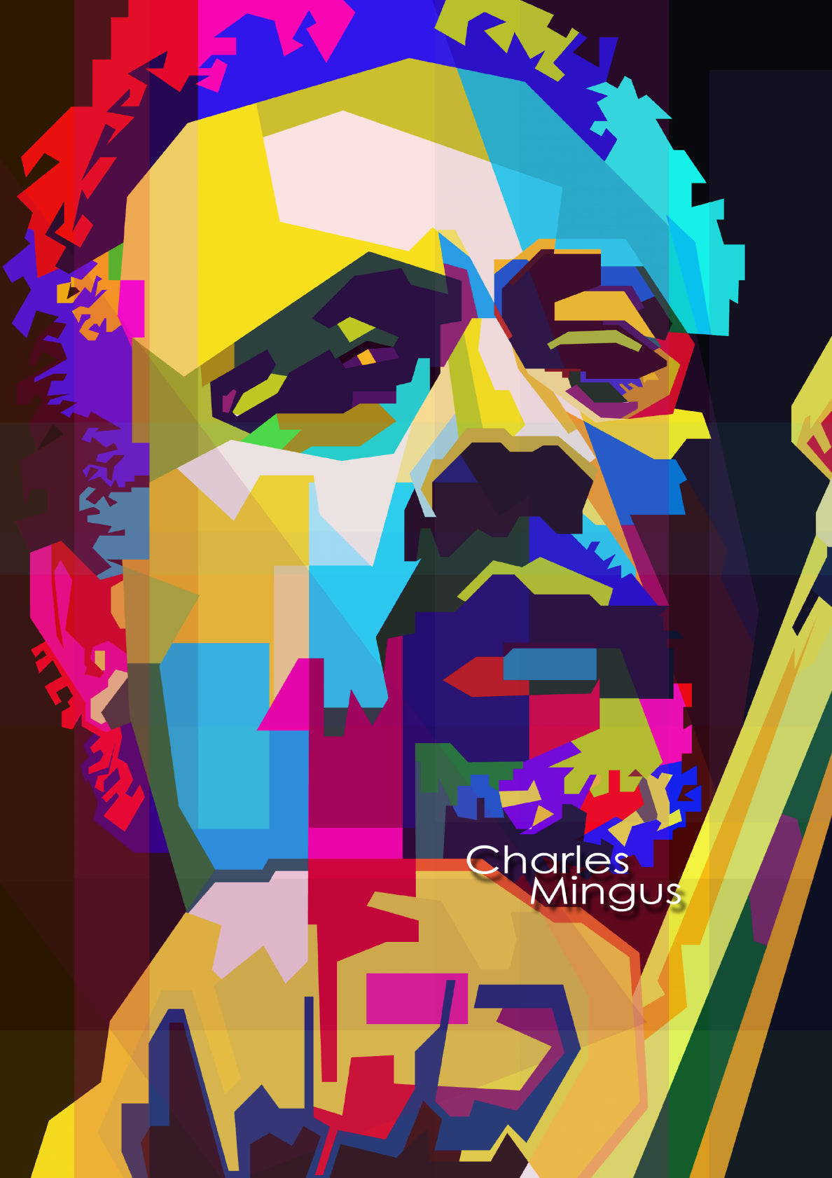 Charles Mingus Classic Jazz Pop Art WPAP