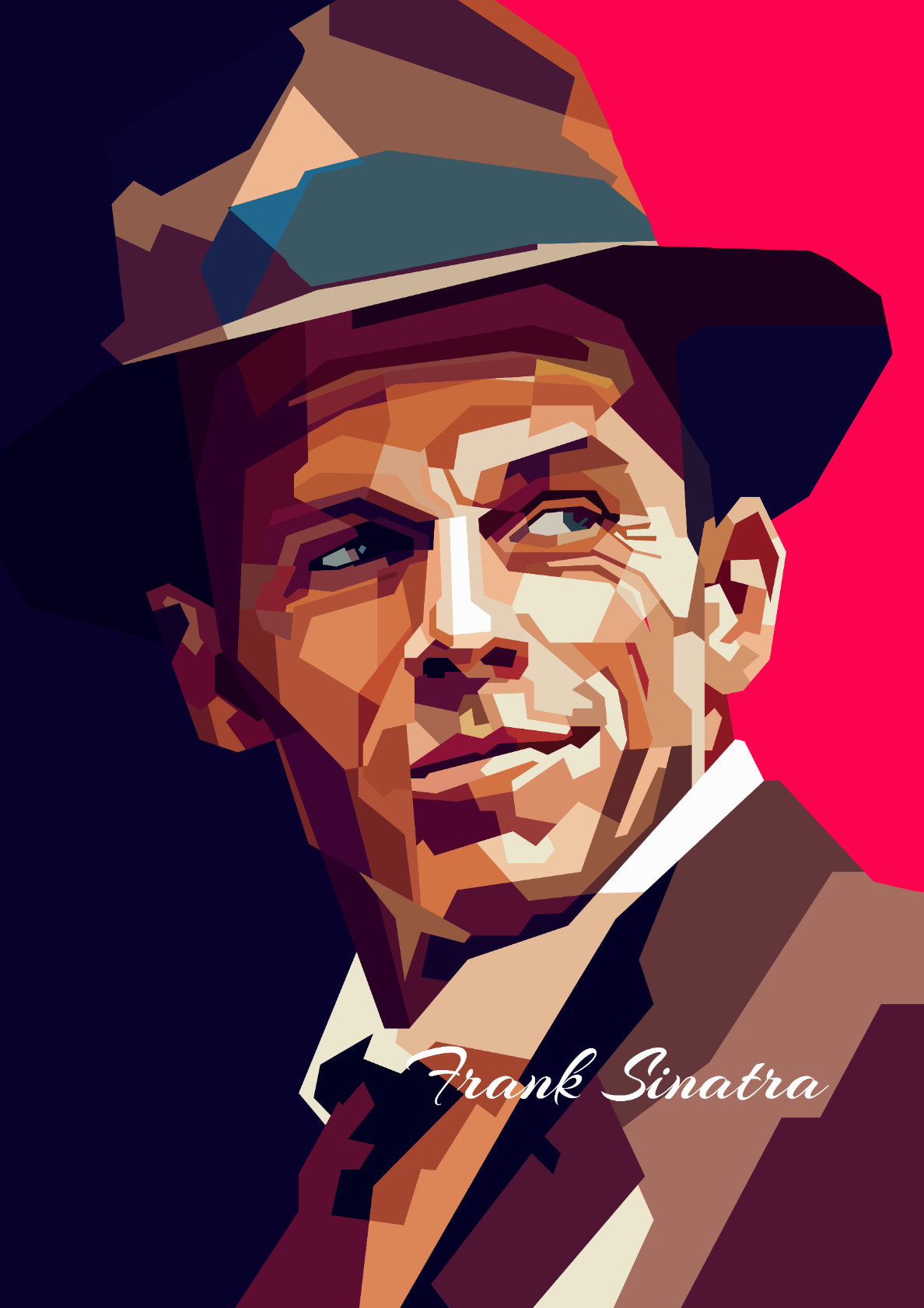 Frank Sinatra Retro Portrait Illustration