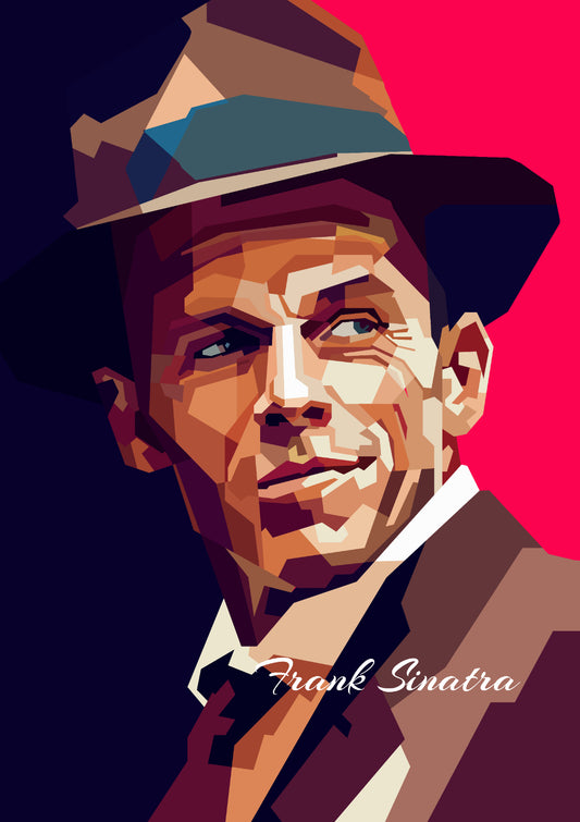 Frank Sinatra Retro Portrait Illustration