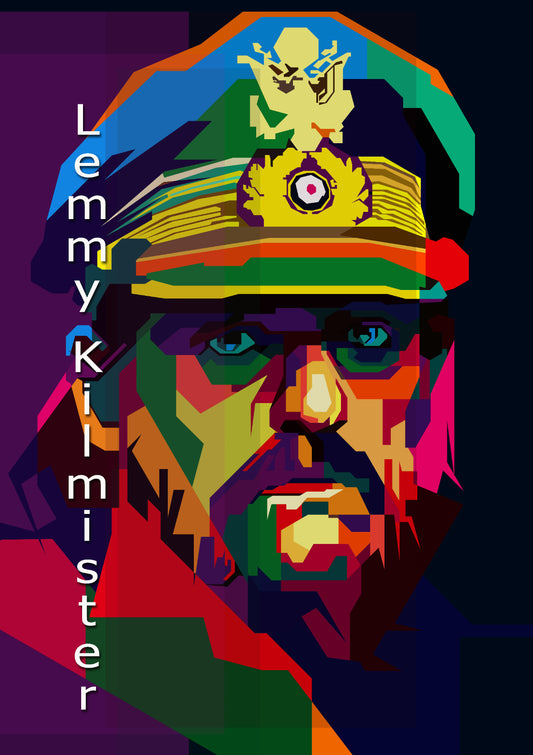 Lemmy Kilmister Motorhead Metal Head Pop Art WPAP