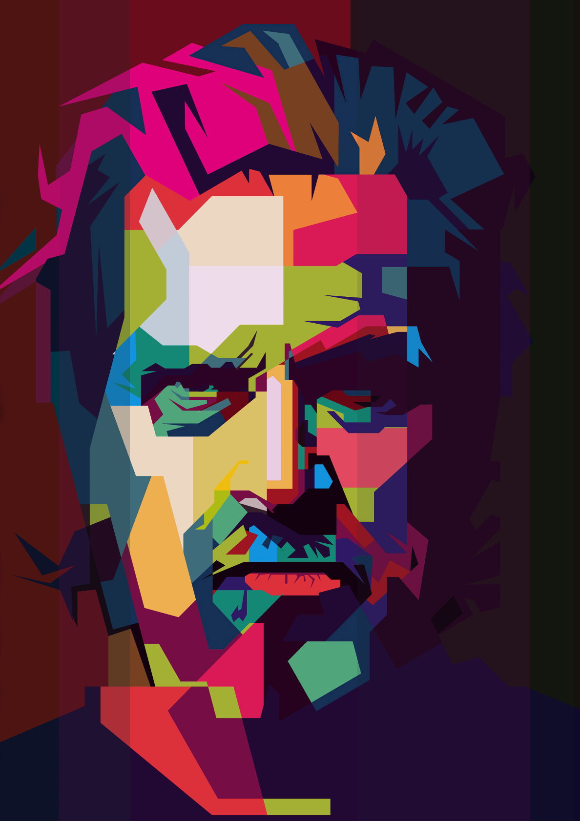 Jeff Bridges Hollywood Actor Movies Pop Art WPAP