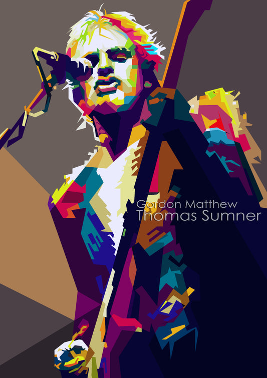 Sting The Police Music Pop Art WPAP