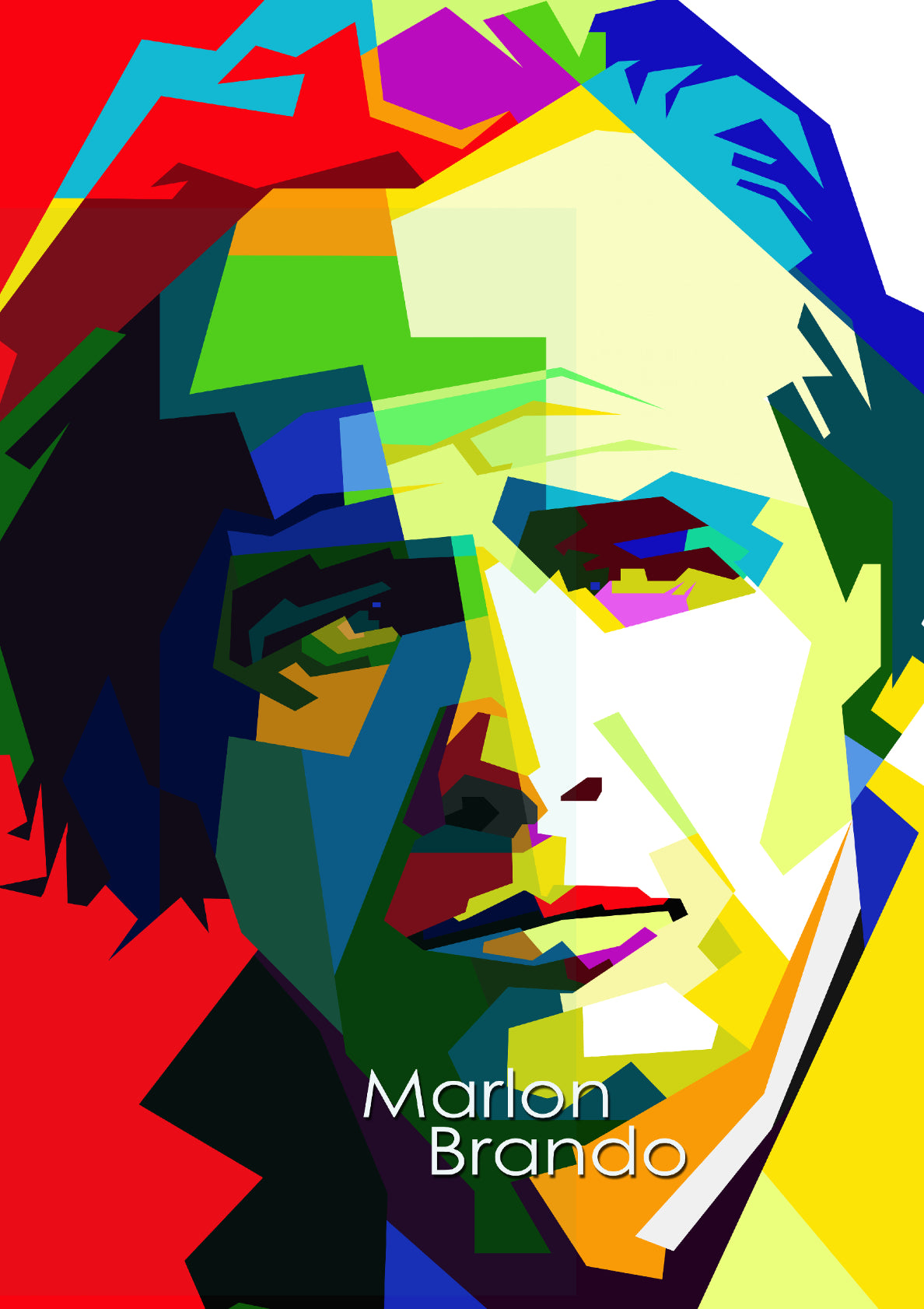 Marlon Brando Hollywood Legend Actor Pop Art WPAP