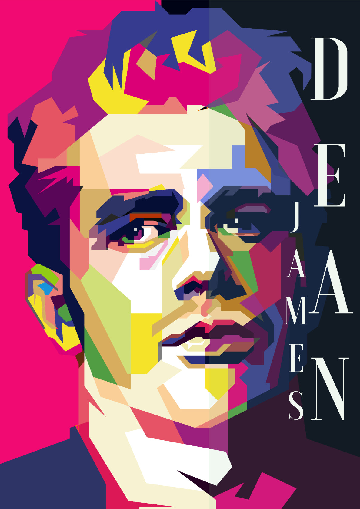 James Dean 60s Hollywood Star Movies Pop Art WPAP