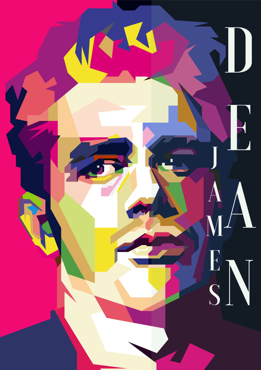 James Dean 60s Hollywood Star Movies Pop Art WPAP