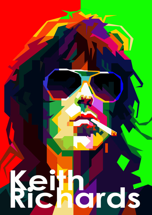 Keith Richards The Rolling Stones Guitarist Pop Art WPAP