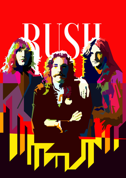 RUSH Canadian Progressive Rock Pop Art WPAP