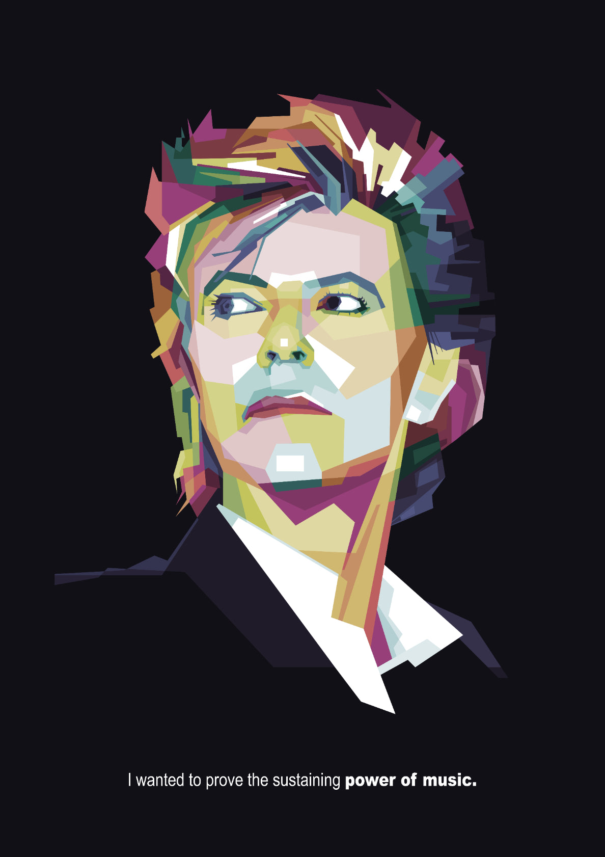 David Bowie Pop Art WPAP