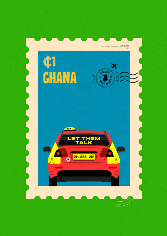 Ghana Postal Stamp Series: Let Them Talk Taxi