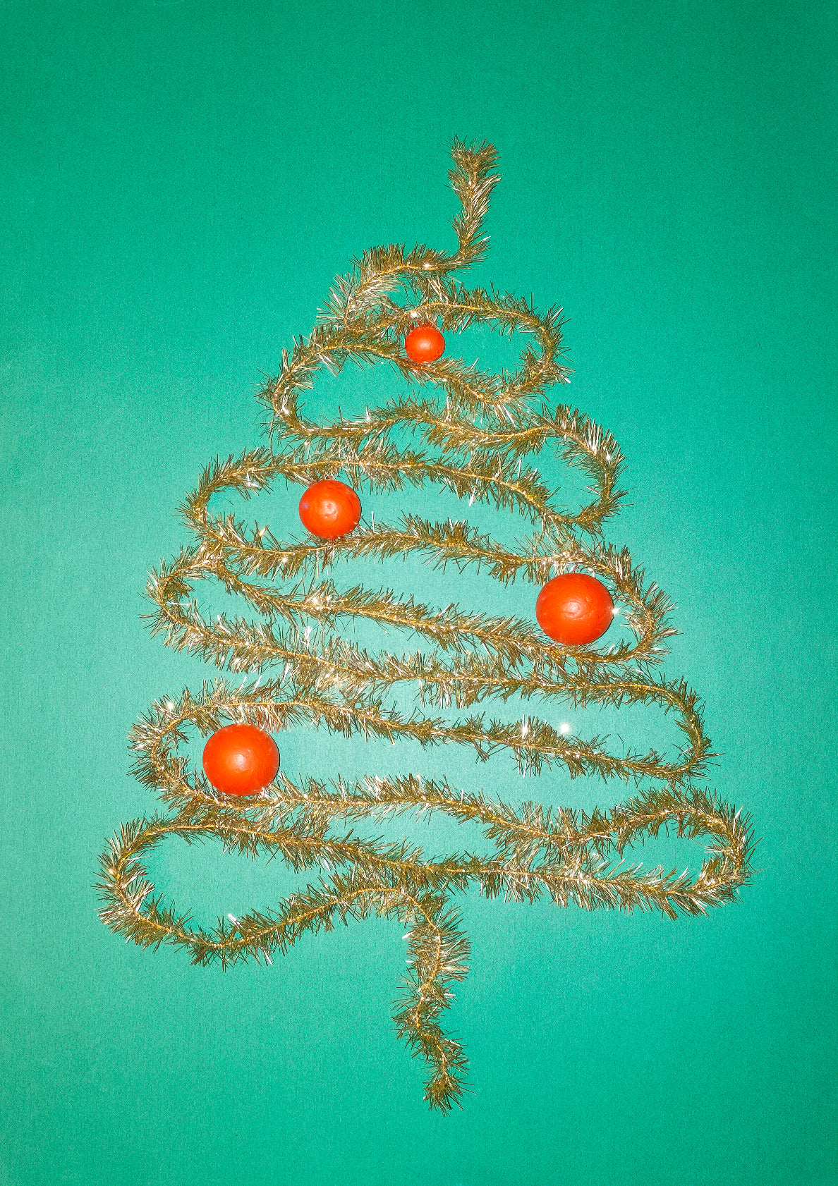 Sparkly Christmas tree / pop art style photo print