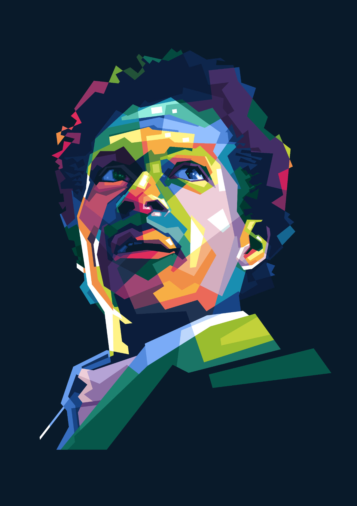 Chuck Berry Pop Art WPAP
