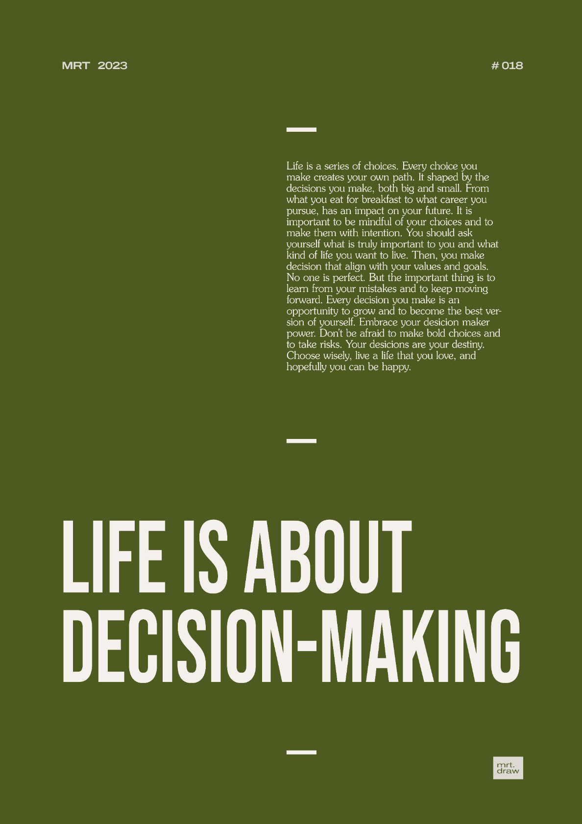 Life Is About Decision Making