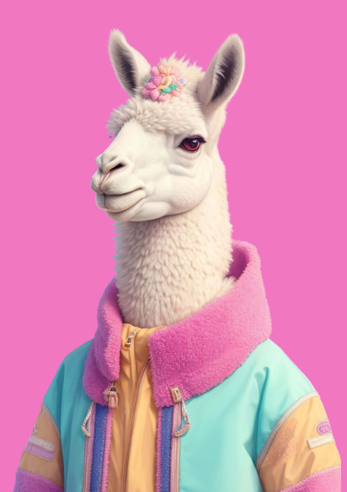 Llama Wearing Jacket
