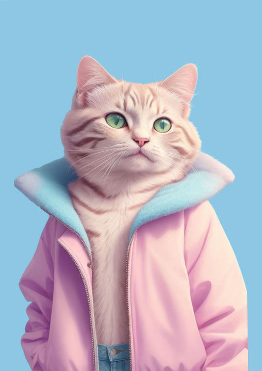 Cat Wearing Jacket
