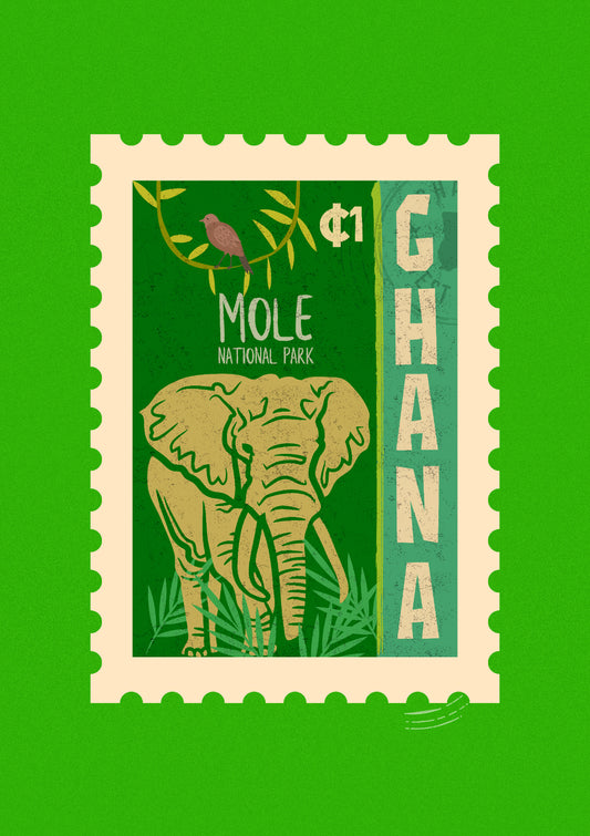 Ghana Postal Stamp Series: Mole Park