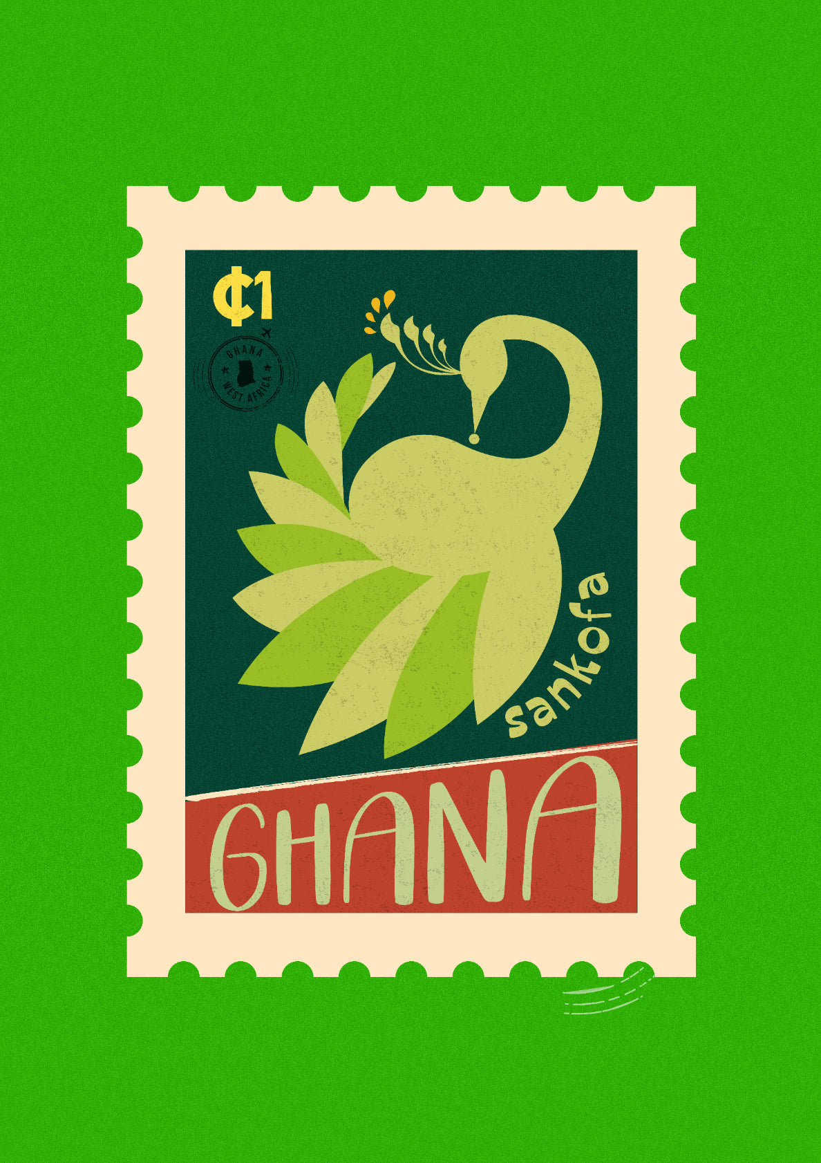 Ghana Postal Stamp Series: Sankofa