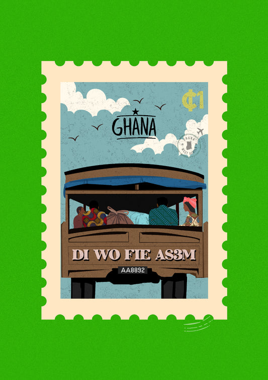 Ghana Postal Stamp Series: Boneshaker Back View