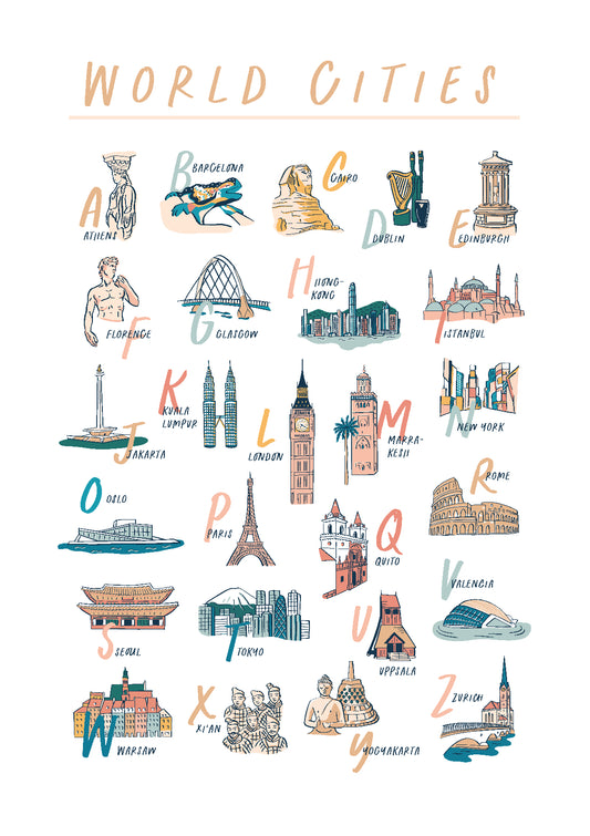World Cities Travel Alphabet