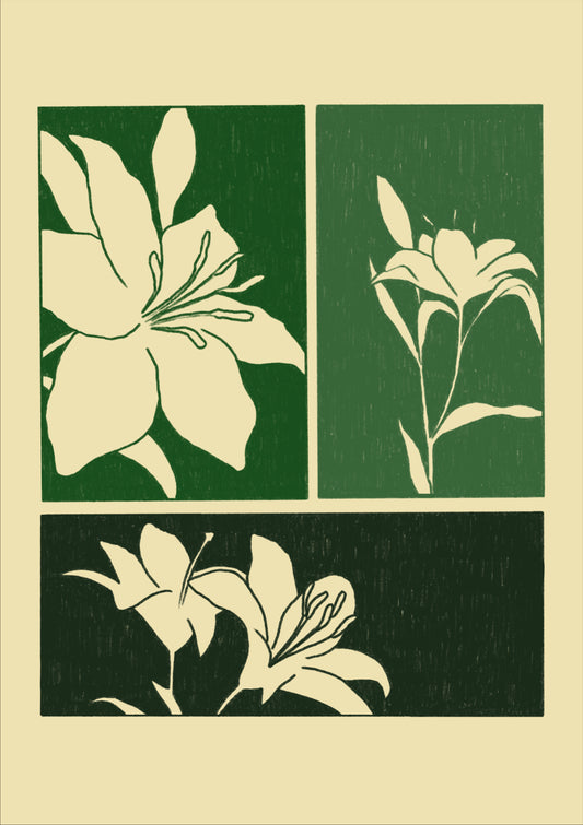 Flowers Composition Shades of Green