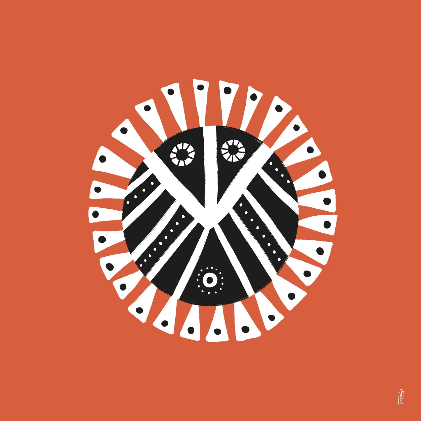 Mask black and white #01