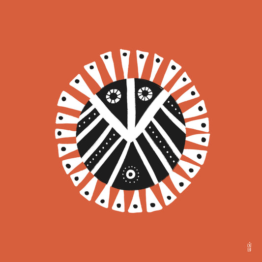 Mask black and white #01