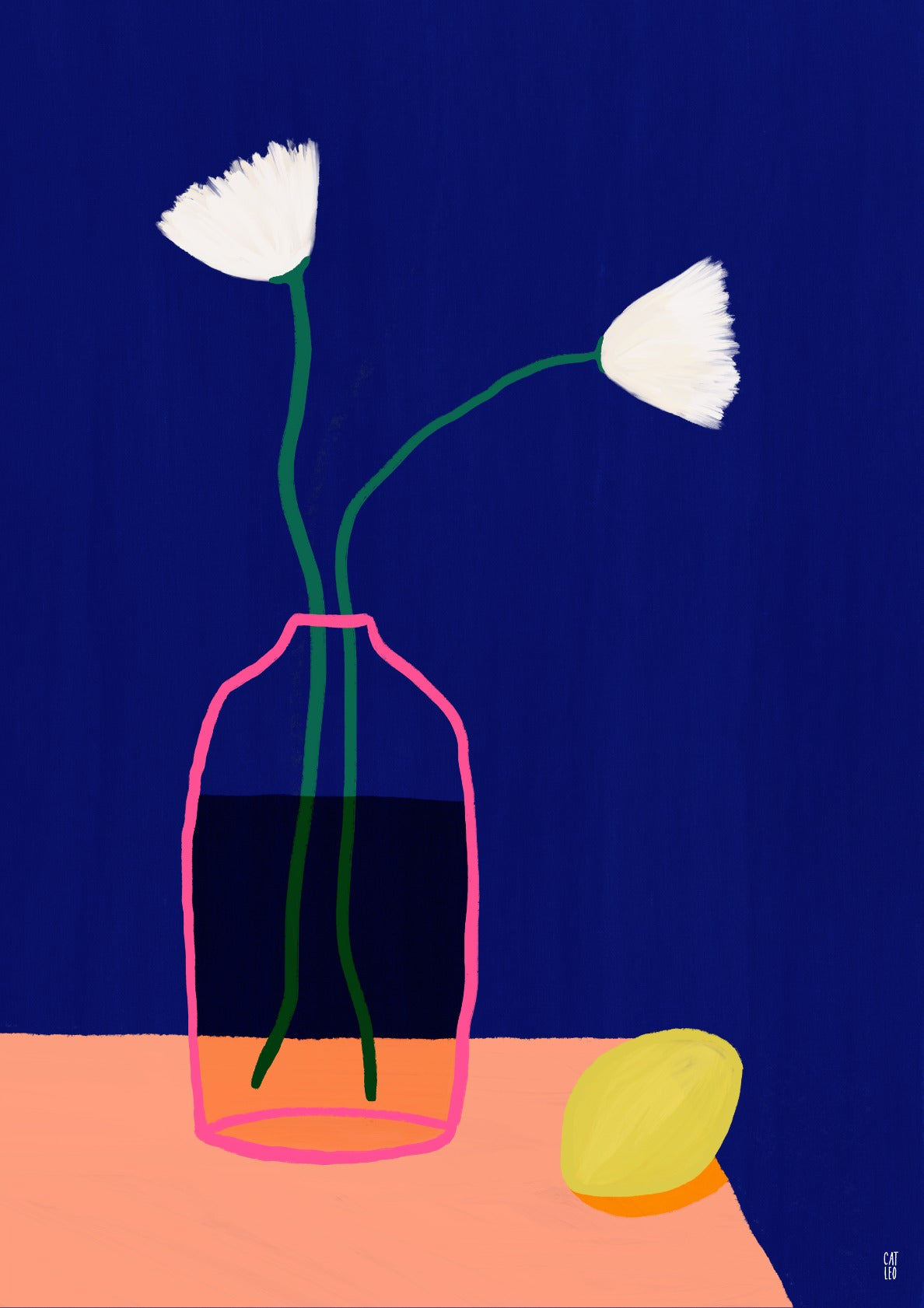 Flowers Still Life Blue