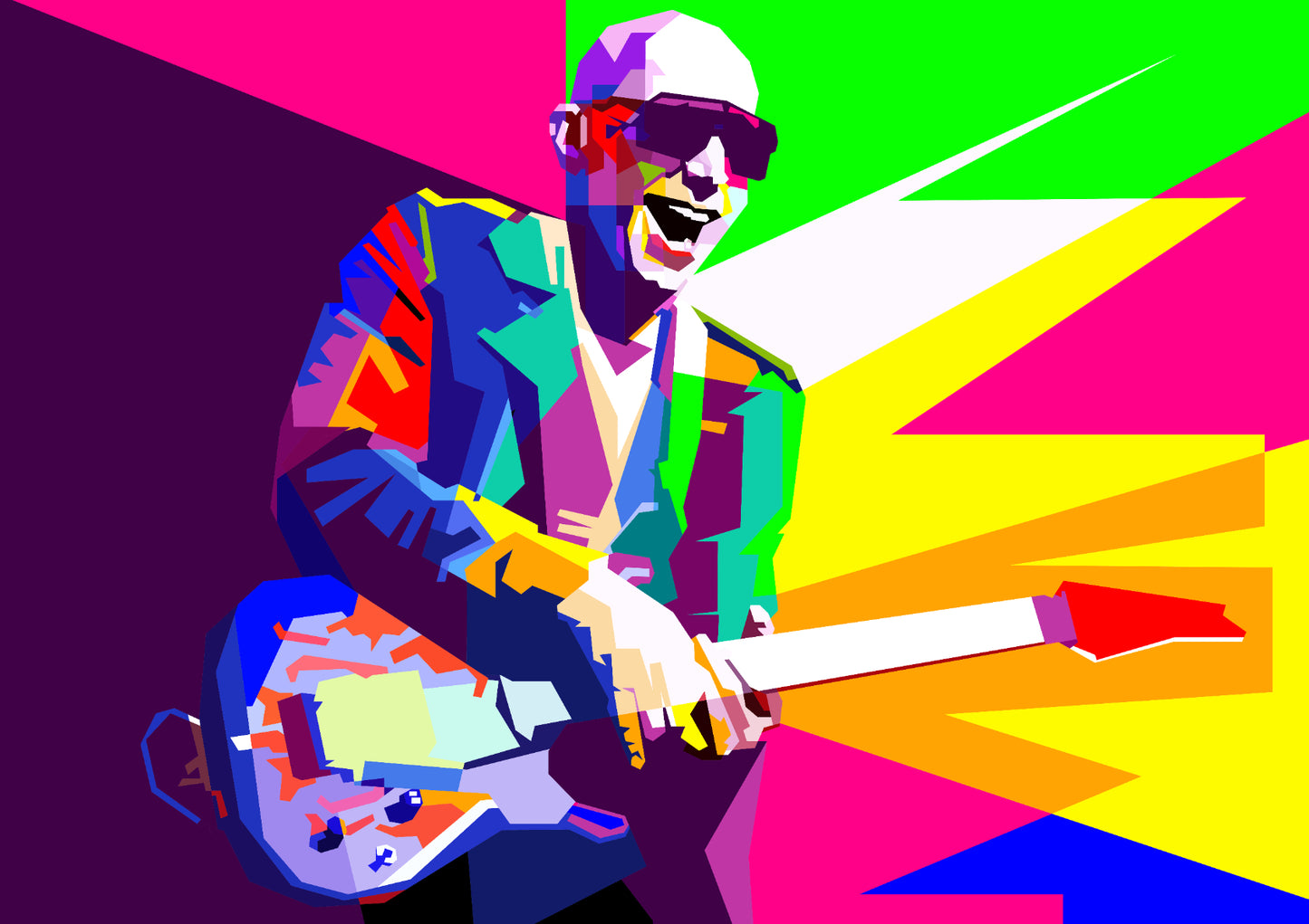 Joe Satriani Rock Guitar Instrumental Pop Art WPAP