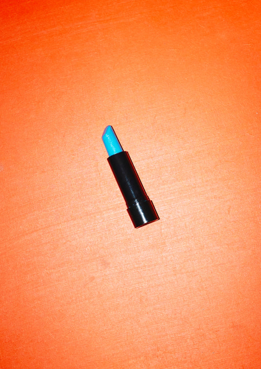 Blue lipstick / pops art style photo print