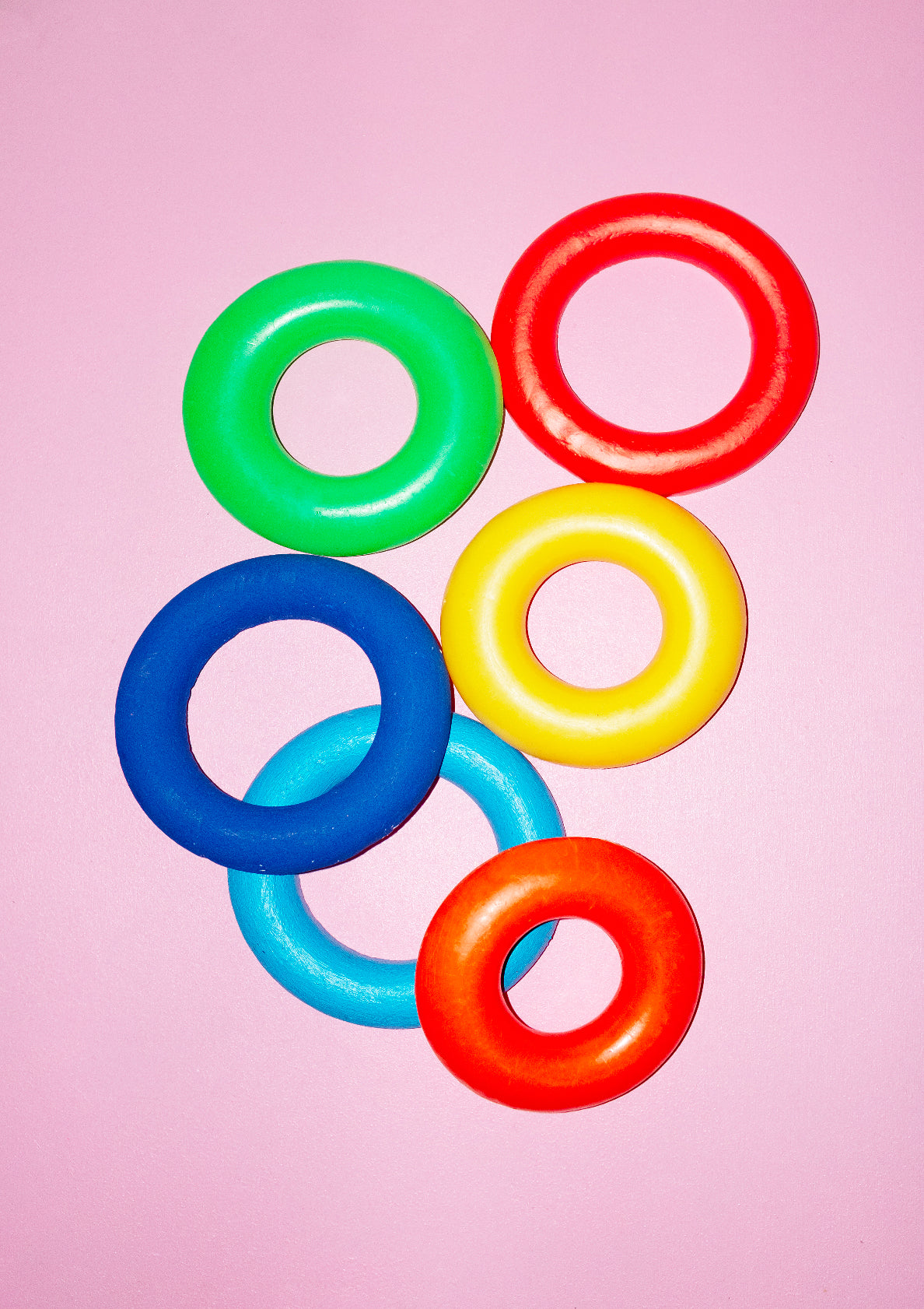 Colourful geometric rings / pop art style photo print