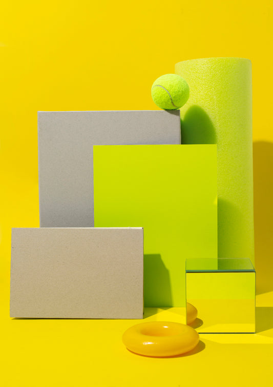 Neon yellow still life / pop art style photo print