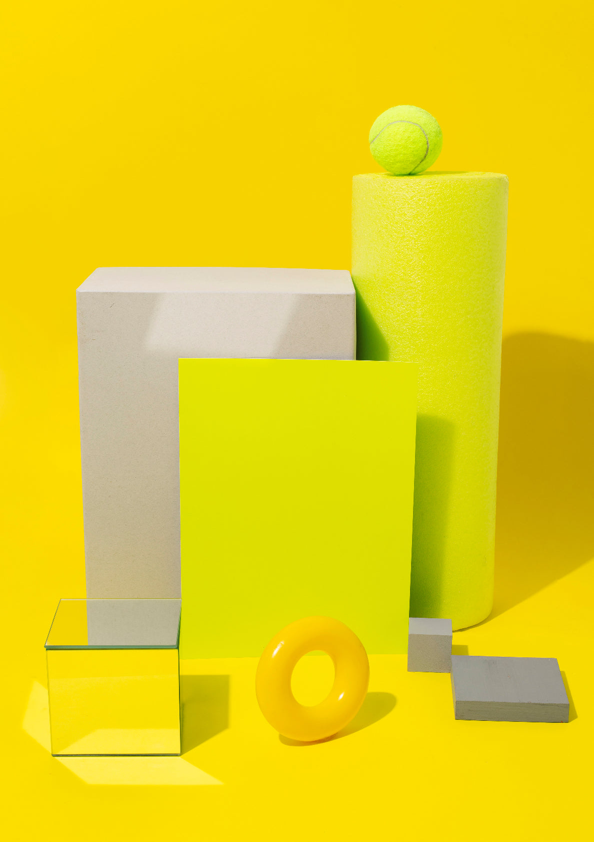 Neon yellow still life / pop art style photo print