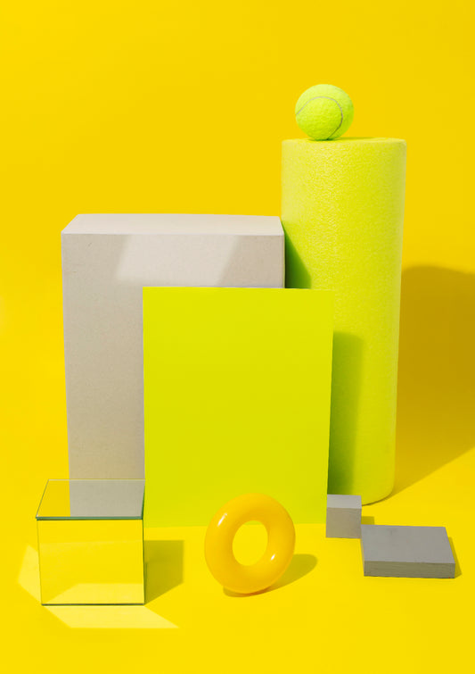 Neon yellow still life / pop art style photo print