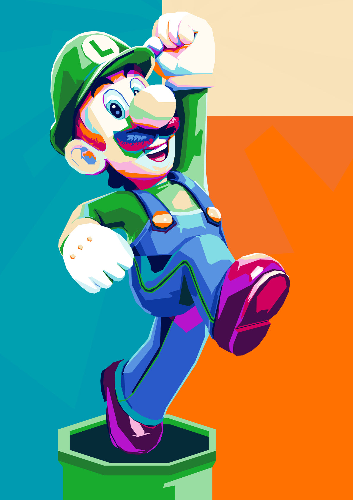 Mario Luigi Pop Art Cartoon Pop Art