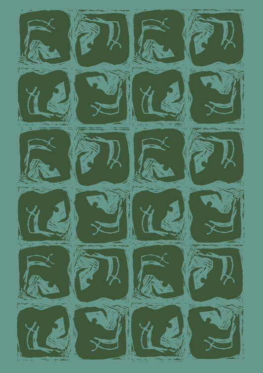 Falling - fjord green