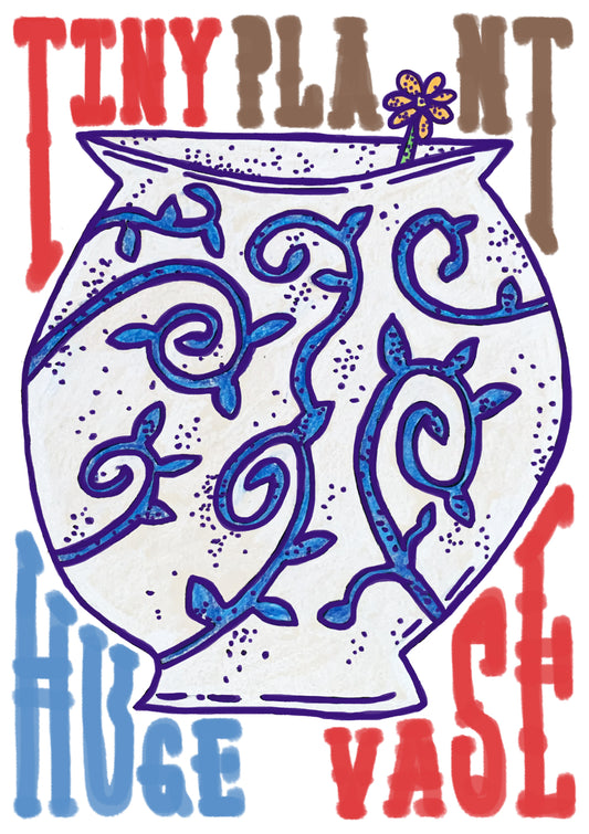 Tiny Plant Huge Vase