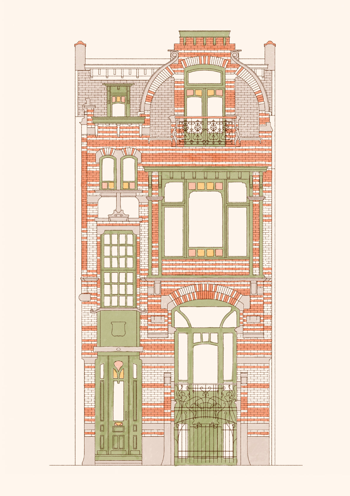 Art Deco building - Bruxelles, Rue de l'Abdication 4