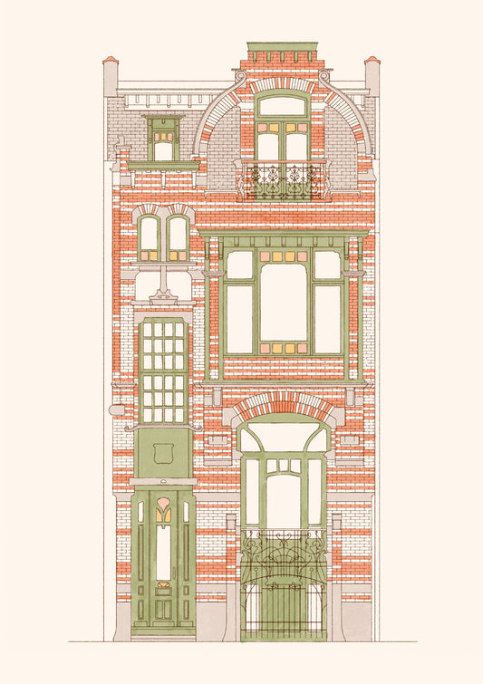 Art Deco building - Bruxelles, Rue de l'Abdication 4