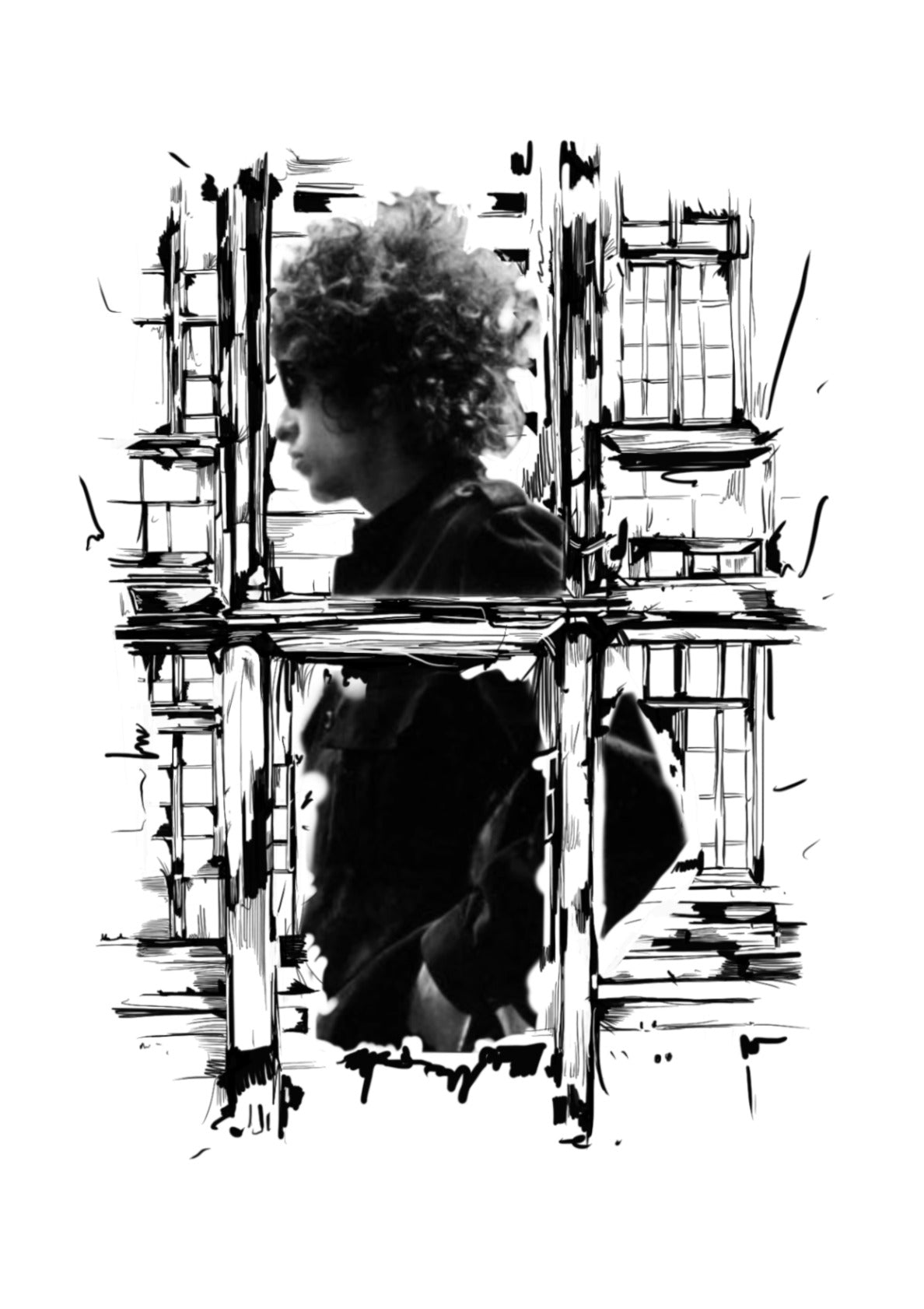 Bob Dylan through the window